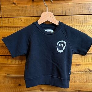 NWT nununu Black Kids Shirt with Skull Design